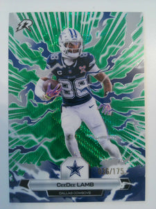 2025 Topps Resurgence Football Green Surge Refractor 036/175 CeeDee Lamb #25