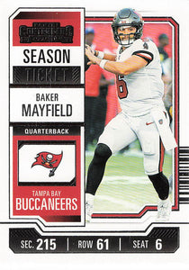 2023 Panini Contenders Football Season Ticket Retail Baker Mayfield #92