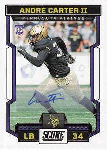 2023 Score Football Signatures Andre Carter II #375