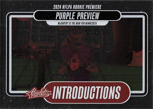 2024 Panini Absolute Football Introductions J.J. McCarthy #I-JMY