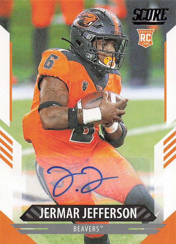 2021 Score Football Signatures Jermar Jefferson #320 RC