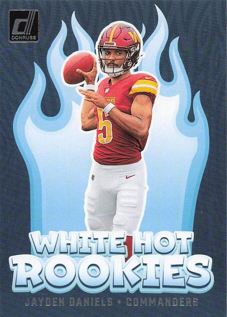 2024 Donruss Football White Hot Rookies Jayden Daniels #WH8