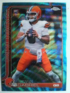 2025 Topps Chrome Football Aqua Wave Refractor 063/199 Dillon Gabriel #317 RC