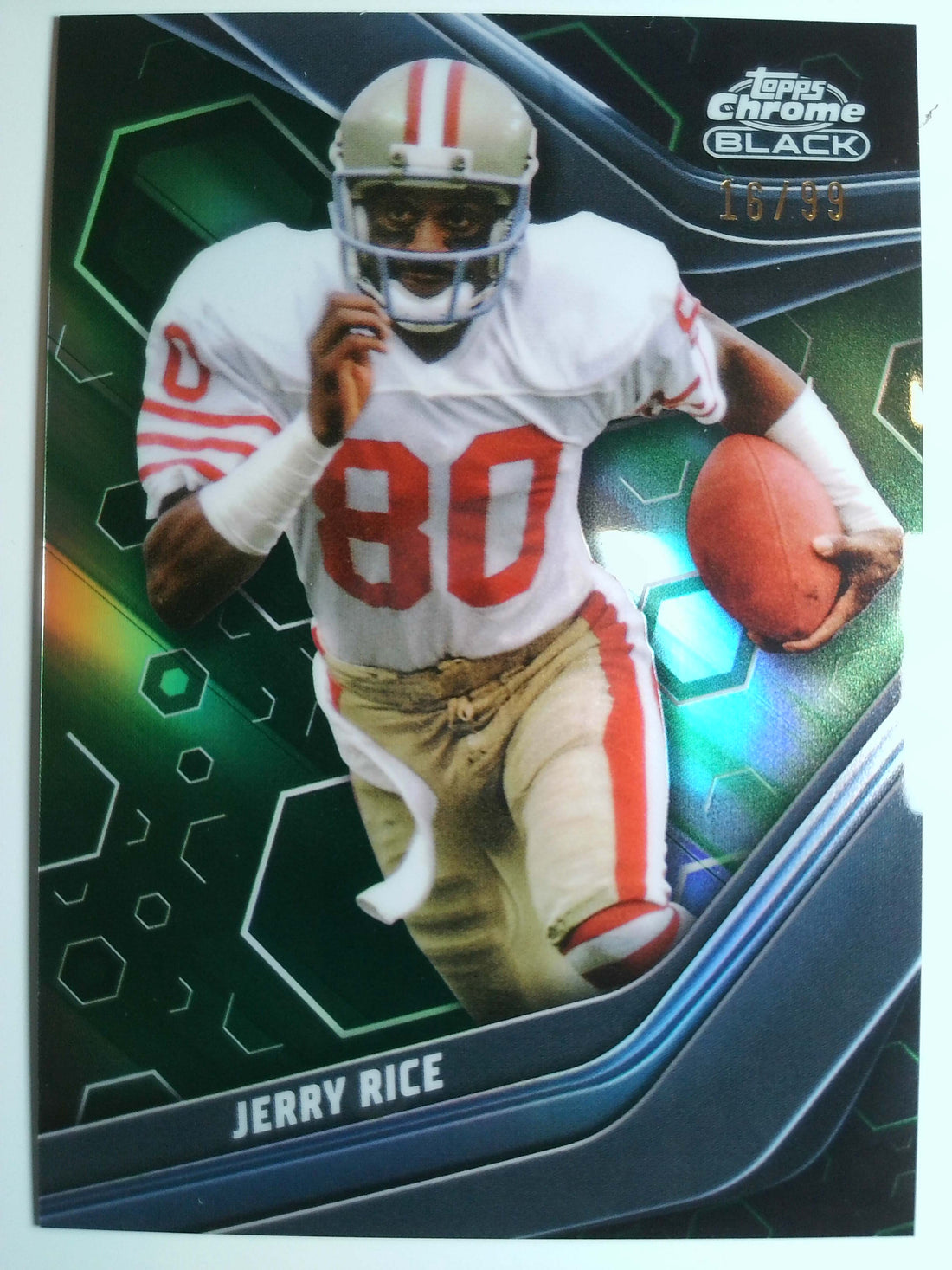 2023 Topps Composite Topps Chrome Black Green Refractor 16/99 Jerry Rice #146