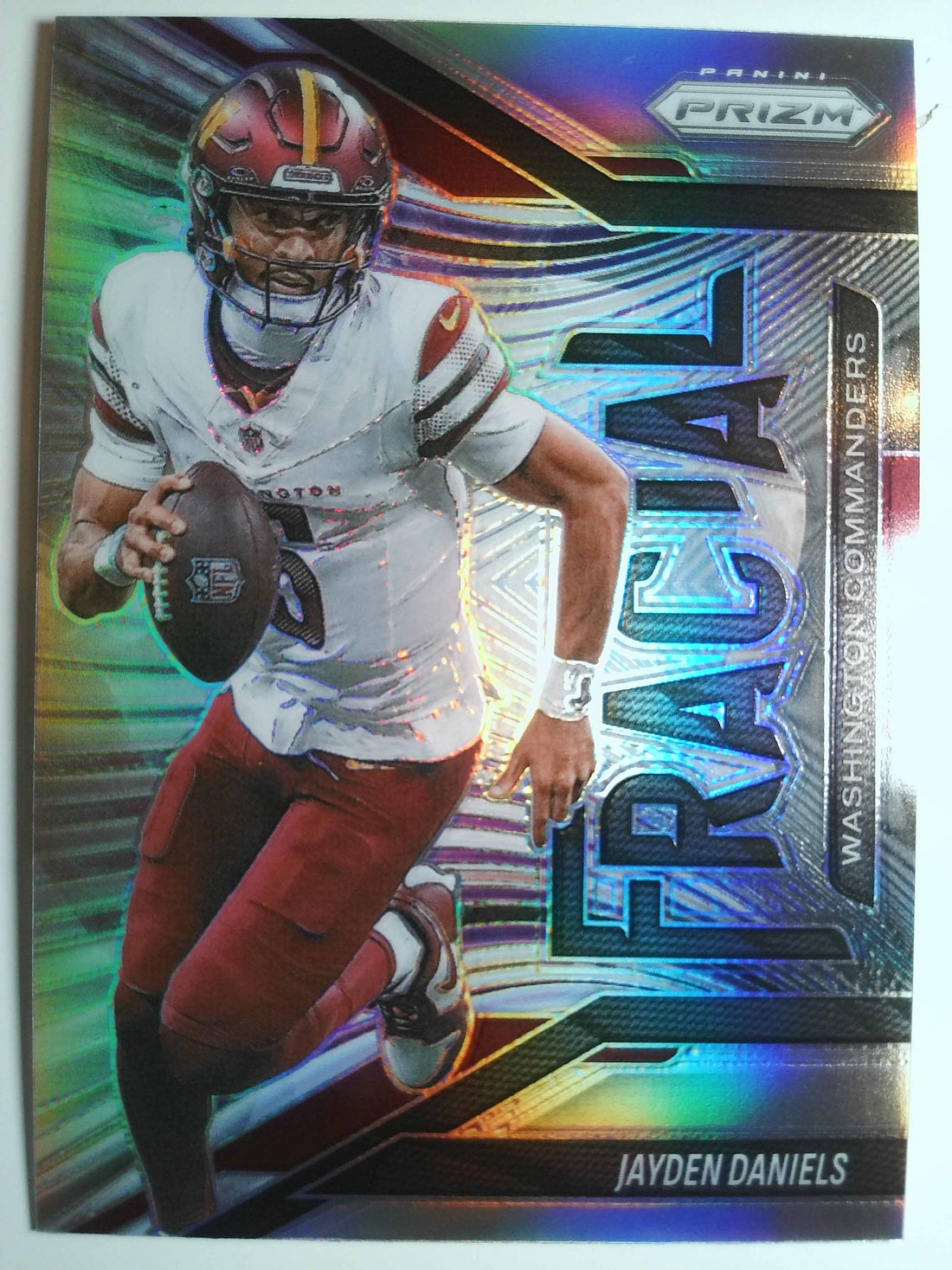 2025 Panini Prizm Football Fractal Silver Jayden Daniels #1