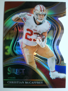 2023 Panini Select Red and Blue Prizms Die Cuts Christian McCaffrey #285