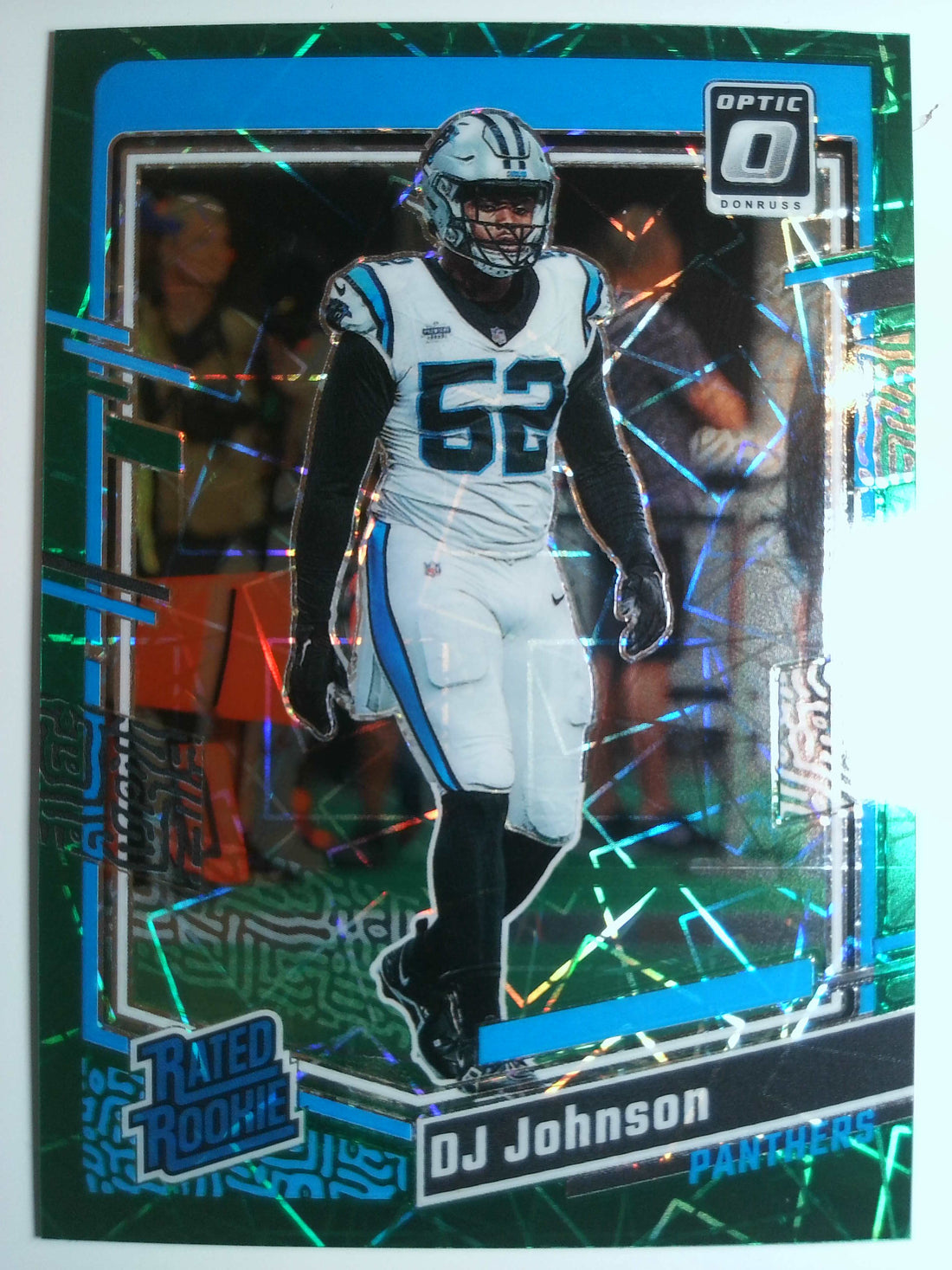 2023 Donruss Optic Football Green Velocity DJ Johnson #214 RC