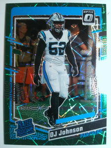 2023 Donruss Optic Football Green Velocity DJ Johnson #214 RC