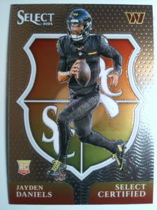 2024 Panini Select Football Select Certified Rookies Jayden Daniels #2