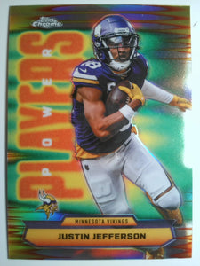 2025 Topps Chrome Football Power Players Refractor Justin Jefferson #PP-22