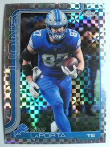 2025 Topps Chrome Football X-Fractor Sam LaPorta #100