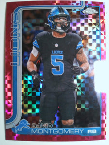 2025 Topps Chrome Football Hot Pink X-Fractor David Montgomery #103