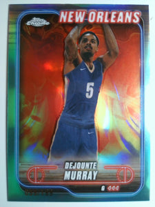 2024-25 Topps Chrome Basketball Aqua Refractor 099/199 Dejounte Murray #73