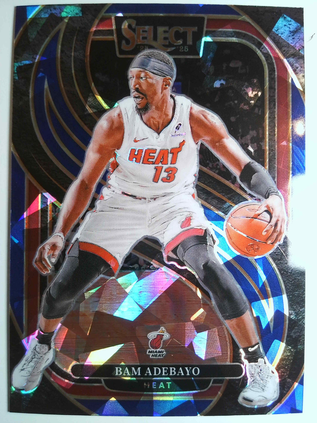 2024-25 Panini Select Basketball Blue Cracked Ice Prizm Bam Adebayo #163