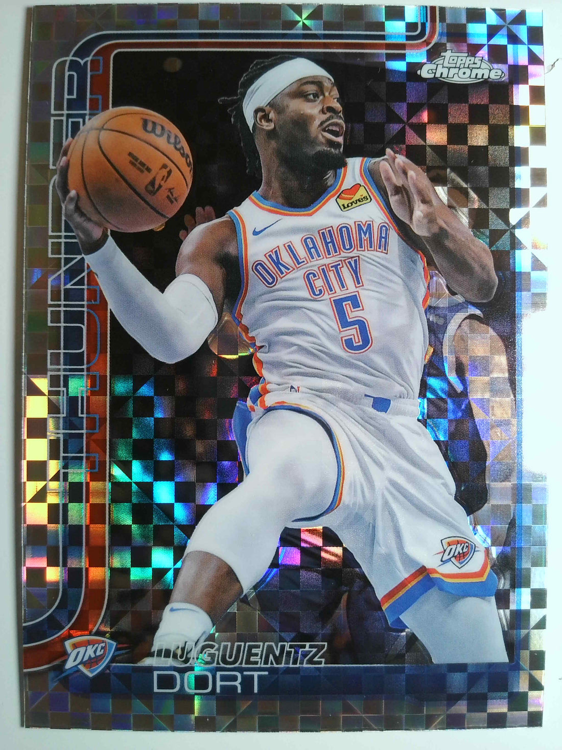 2025-26 Topps Chrome Basketball X-Fractor Luguentz Dort #177
