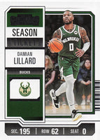 2023-24 Panini Contenders Basketball Damian Lillard #9