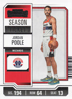 2023-24 Panini Contenders Basketball Season Ticket Retail Jordan Poole #21