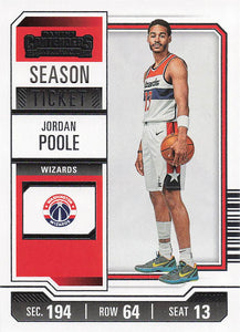 2023-24 Panini Contenders Basketball Season Ticket Retail Jordan Poole #21