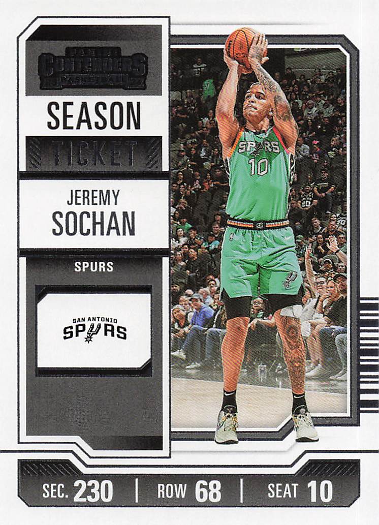 2023-24 Panini Contenders Basketball Season Ticket Retail Jeremy Sochan #70