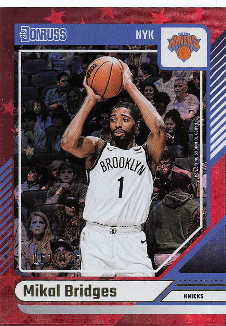2024-25 Donruss Basketball International Red Stars Mikal Bridges #199