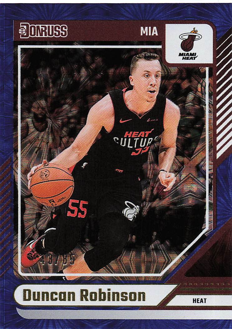 2024-25 Donruss International Blue Fireworks 43/85 Duncan Robinson #196