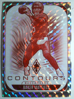 2025 Panini Phoenix Contours Silver Pyramids Prizm 256/299 Baker Mayfield #30