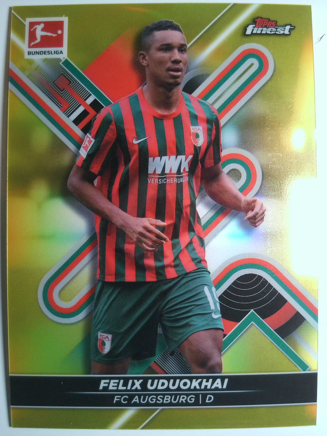 2021-22 Finest Bundesliga Soccer Yellow Refractor 057/350 Felix Uduokhai #1