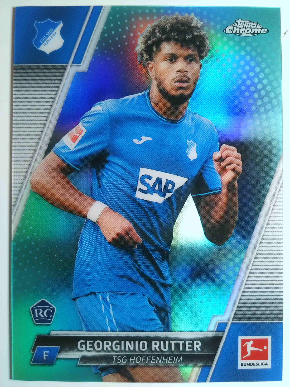 2021-22 Chrome Bundesliga Aqua Refractors 059/275 Georginio Rutter #53 RC