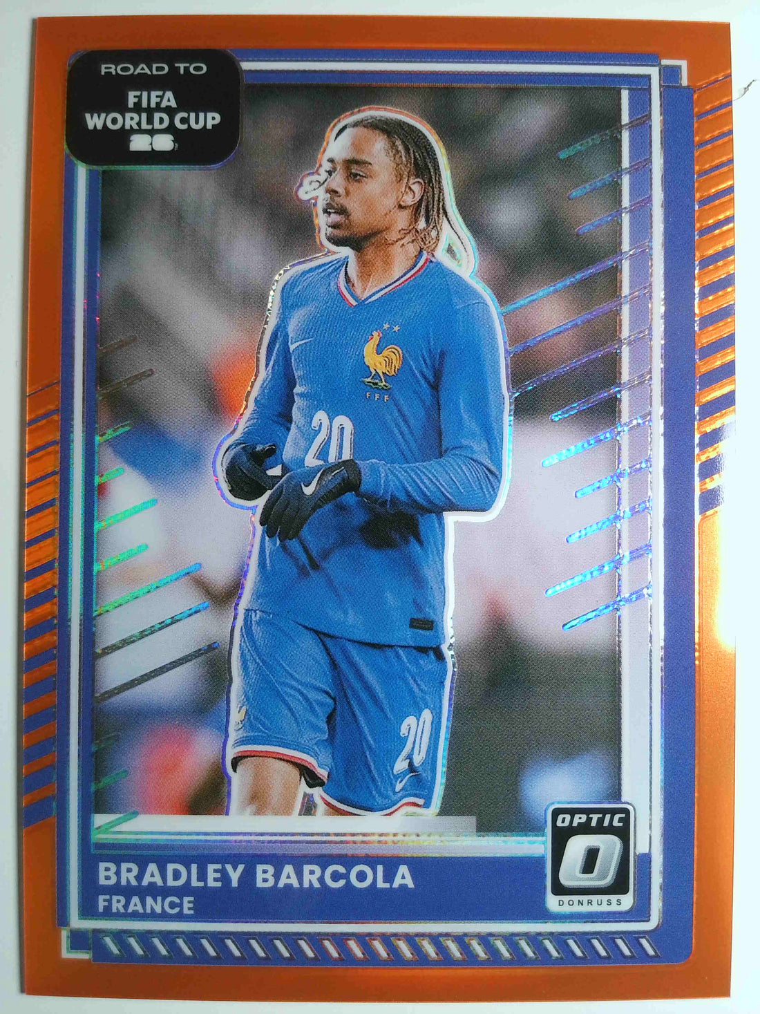2025-26 Donruss Road to FIFA World Cup Optic Orange 57/99 Bradley Barcola #135