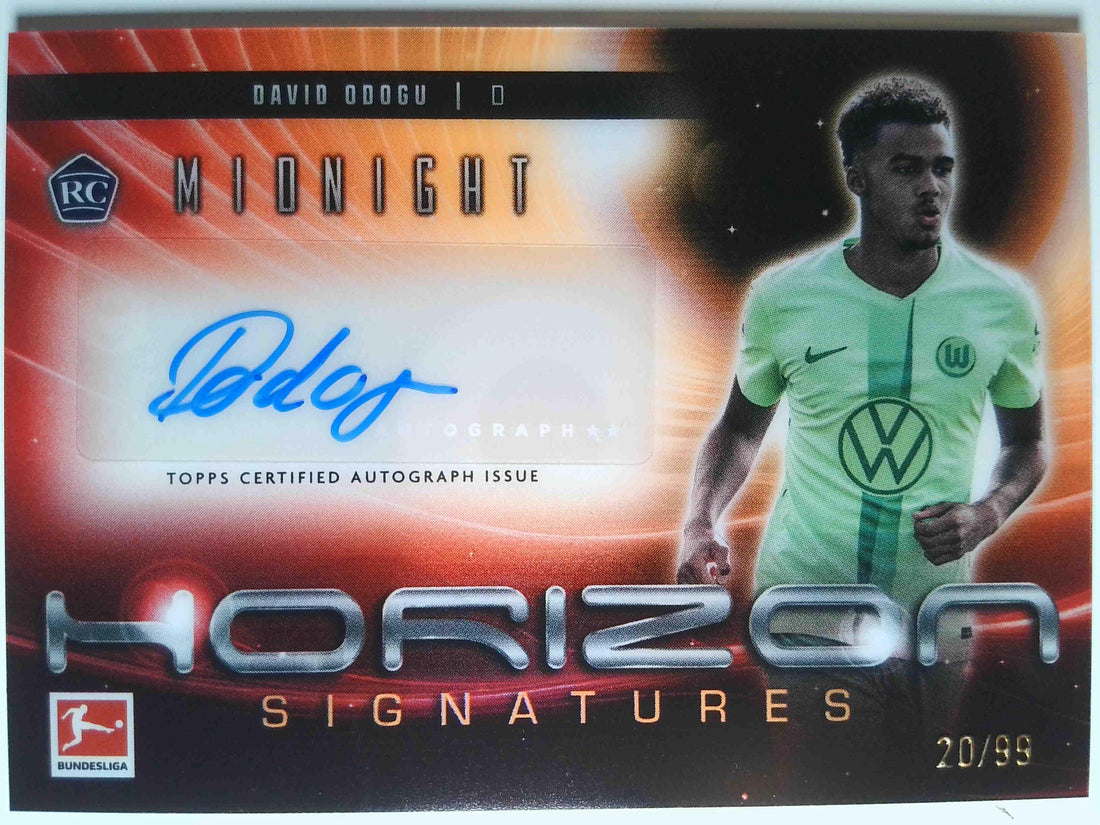 2024-25 Midnight Soccer Horizon Signatures Twilight 20/99 David Odogu #HS-DO