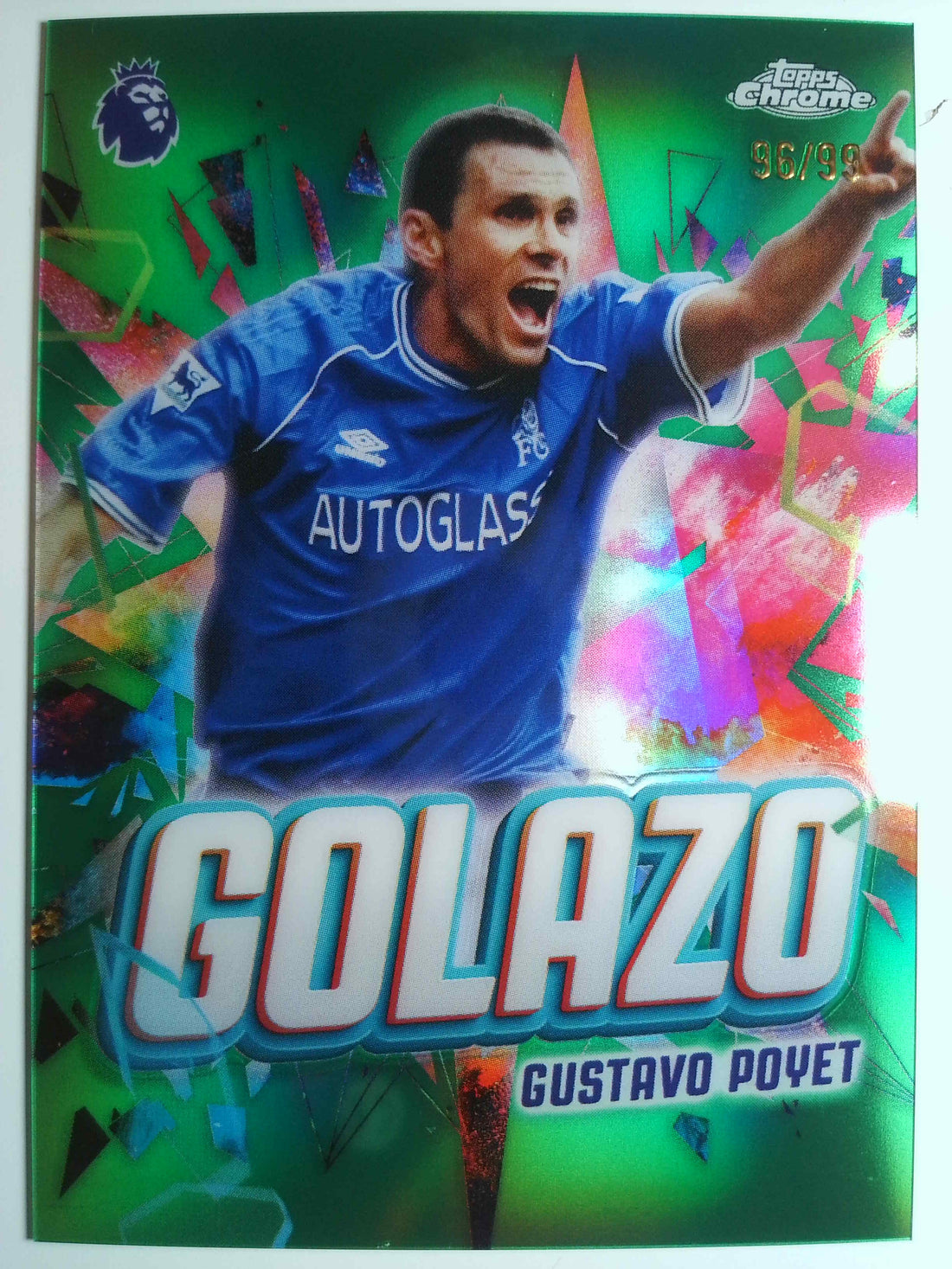 2025-26 Topps Chrome Premier League Golazo Green Refractor 96/99 Gus Poyet #GZ-8