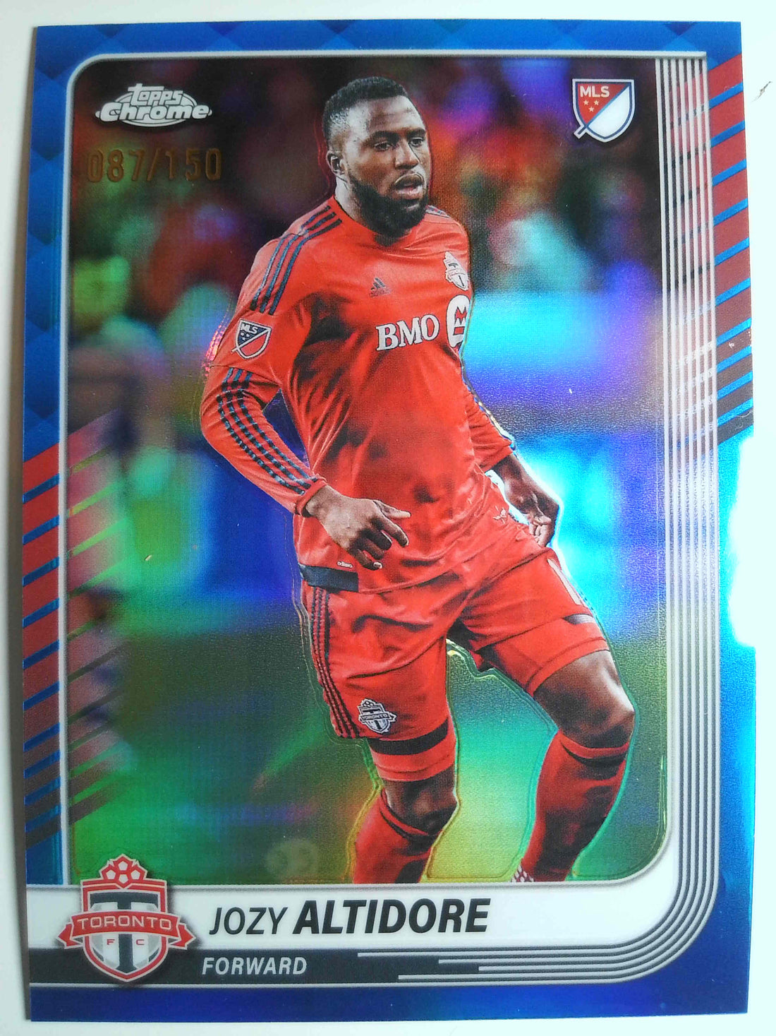 2025 Topps Chrome MLS Soccer Blue Refractor 087/150 Jozy Altidore #110
