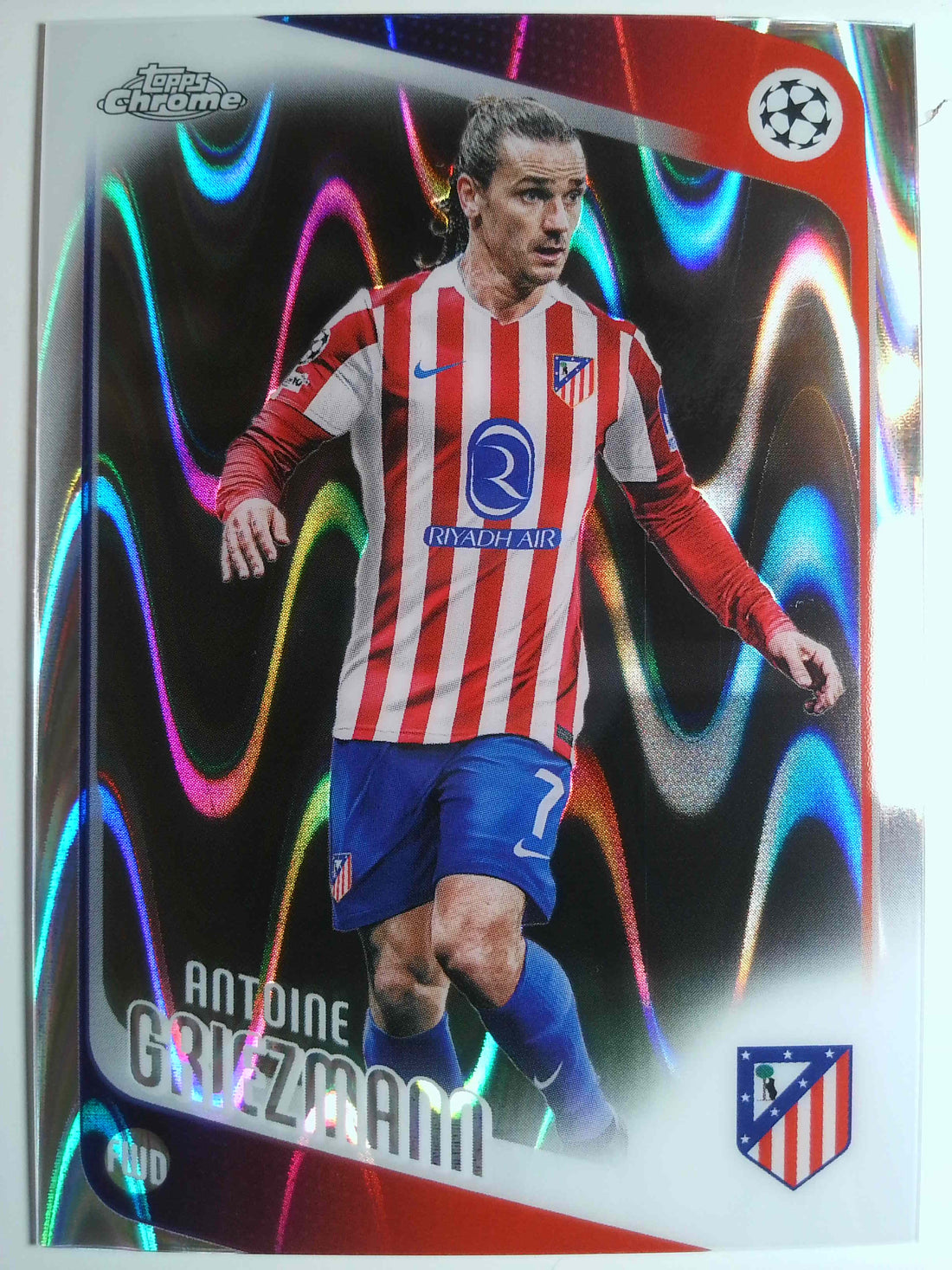 2025-26 Chrome UEFA Club Competitions Raywave Refractor Antoine Griezmann #82