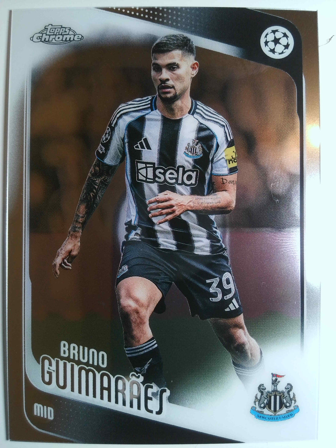 2025-26 Topps Chrome UEFA Club Competitions Soccer Bruno Guimarães #117