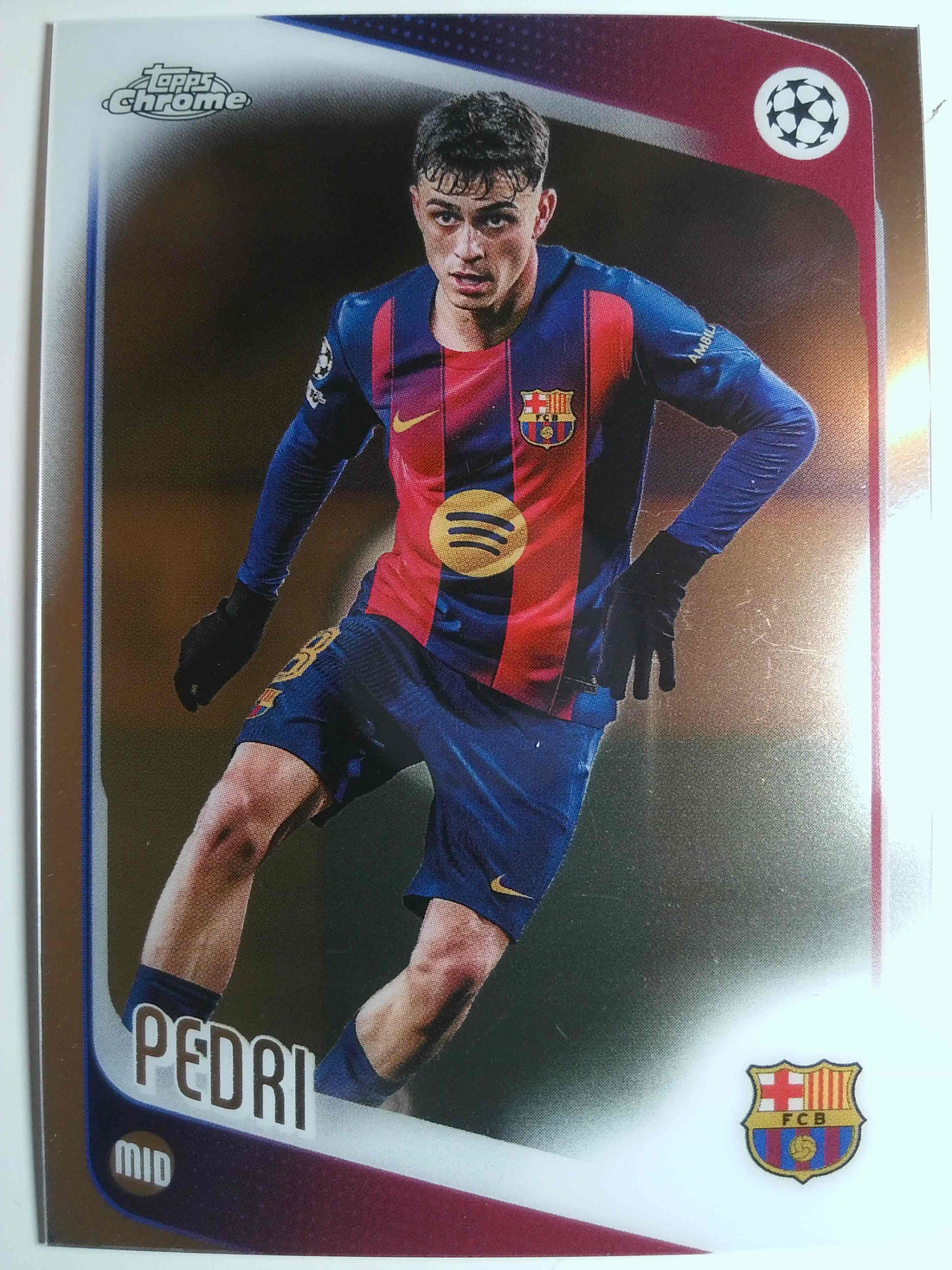 2025-26 Topps Chrome UEFA Club Competitions Soccer Pedri #196