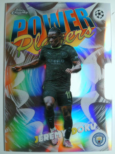 2025-26 Topps Chrome UEFA Club Competitions Power Players Jérémy Doku #PP-7