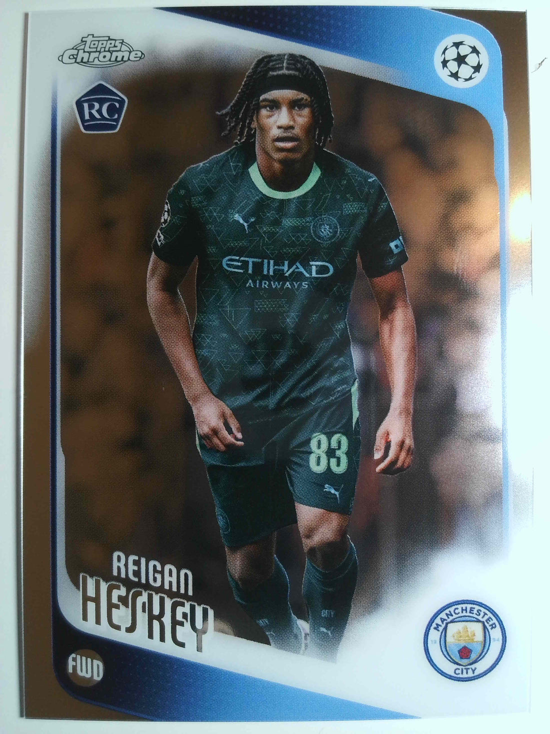 2025-26 Topps Chrome UEFA Club Competitions Soccer Reigan Heskey #142 RC