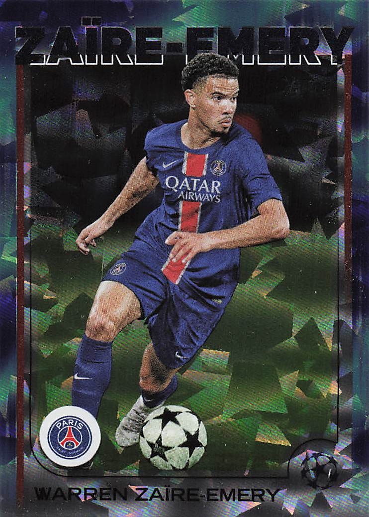 2024-25 Topps UEFA Club Competitions Green FlowFractor Warren Zaïre-Emery #197