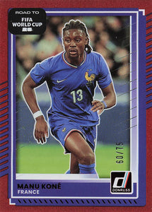 2025-26 Donruss Road to FIFA World Cup Soccer Red 60/75 Manu Kone #136