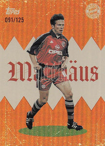 2025-26 FC Bayern München Yellow Rainbow Foil 091/125 Lothar Matthäus #DB-10