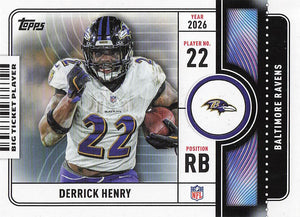 2026 Topps Flagship Football Big Ticket Players Derrick Henry #BTP-5