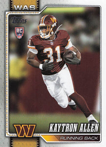 2026 Topps Flagship Football Kaytron Allen #315 RC