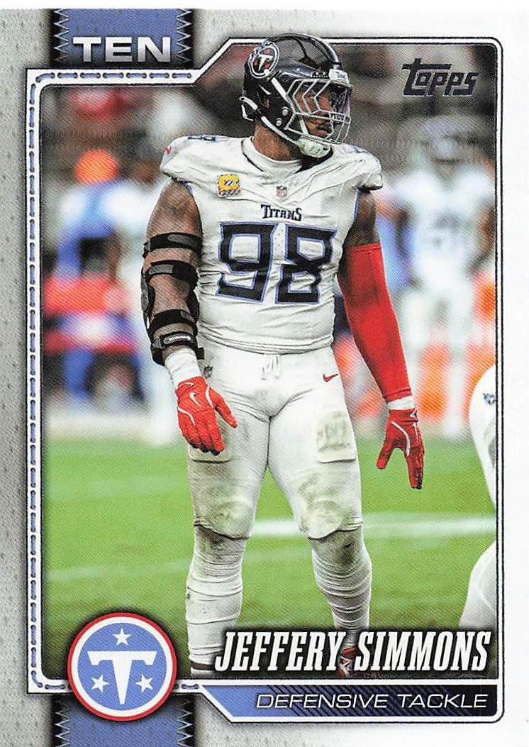 2026 Topps Flagship Football Jeffery Simmons #257