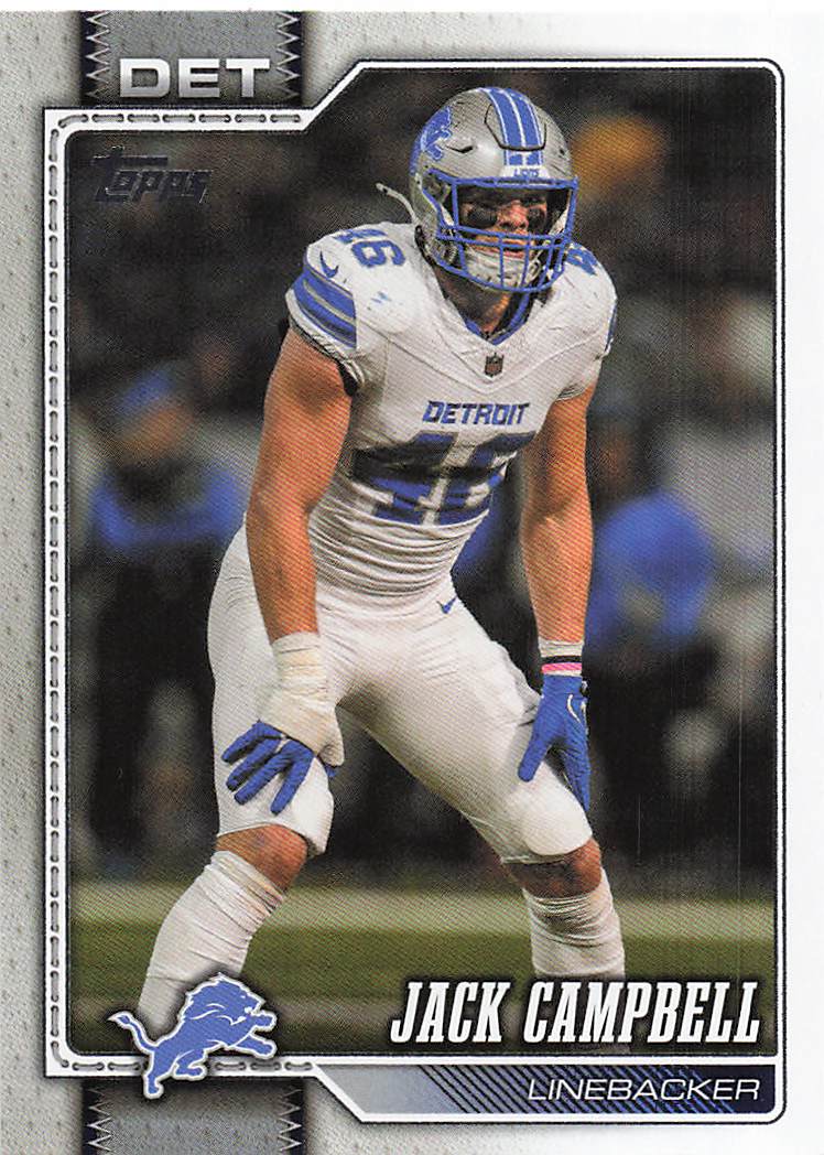 2026 Topps Flagship Football Jack Campbell #250