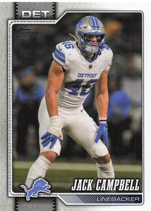 2026 Topps Flagship Football Jack Campbell #250