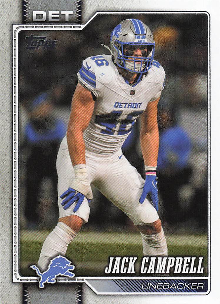 2026 Topps Flagship Football Jack Campbell #250