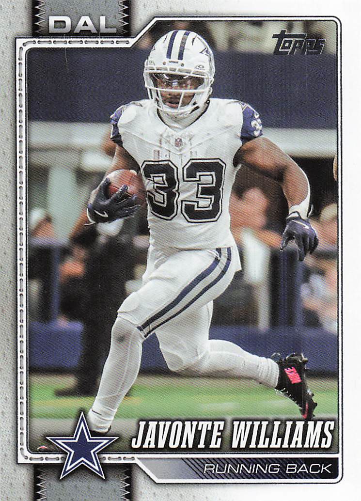 2026 Topps Flagship Football Javonte Williams #51