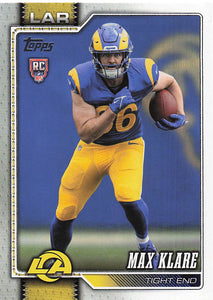 2026 Topps Flagship Football Max Klare #340 RC