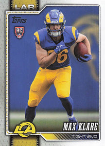 2026 Topps Flagship Football Max Klare #340 RC