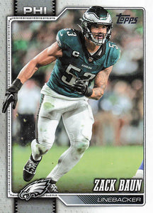 2026 Topps Flagship Football Zack Baun #251
